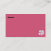 Roze / Blue Hibiscus Flowers mammie contactkaart Contactkaartje (Achterkant)