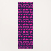 Roze Blue Indian Elephant Tribal Pattered Yogamat (Voorkant)