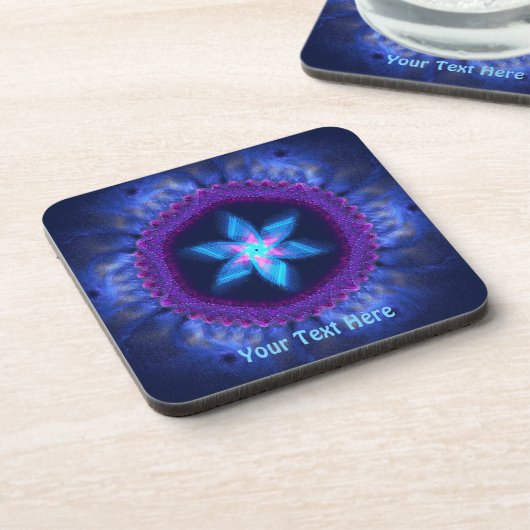 Roze - Blue Magen Bier Onderzetter (Linkerzijde)