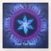 Roze - Blue Magen Glazen Onderzetter (Voorkant)