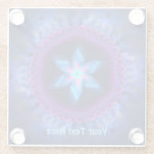 Roze - Blue Magen Glazen Onderzetter (Achterkant)