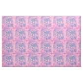 Roze Blue Mandala Waterverf floral Pattern Stof (Yard (91,4 cm))