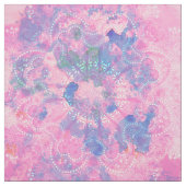 Roze Blue Mandala Waterverf floral Pattern Stof (Swatch)