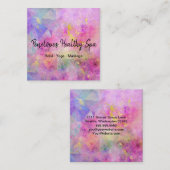 Roze Blue Paars Gold Abstract Vierkante Visitekaartje (Voorkant / Achterkant)