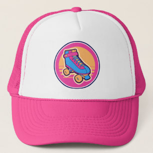 Roze Blue Summer Cartoon Roller Schaats 80 s Trucker Pet