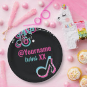 Roze & Blue Teen Dance Party Paper Bord (Feest)