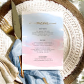 Roze Blue Waterverf Gold Menu
