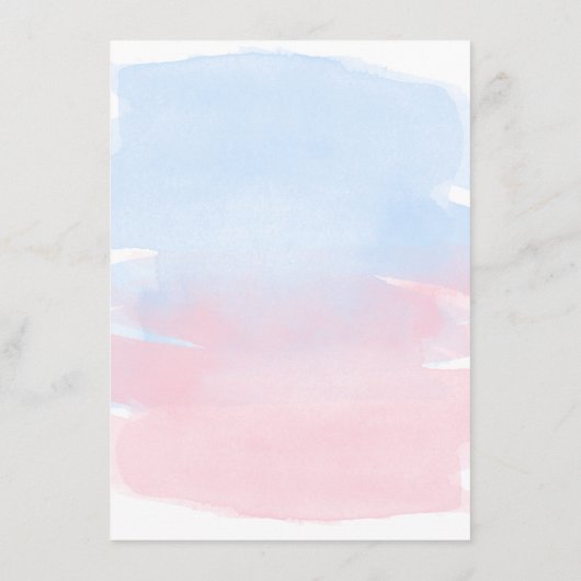 Roze Blue Waterverf Gold Menu (Achterkant)