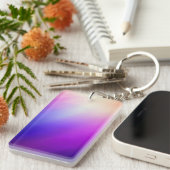 Roze Blue White Abstract Sleutelhanger (Voorkant Rechts)