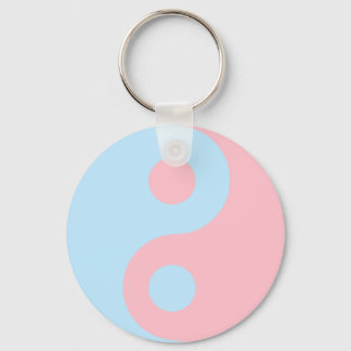 Roze Blue Yin Yang Sleutelhanger