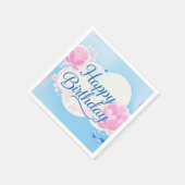 Roze bluebirthday luxe elegante extravagant servet (Hoek)