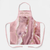 Roze Blush Agaat Beauty Professional Schort (Voorkant)