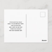 Roze Blush Agaat met gouden lint Verjaardag Bedank Briefkaart (Achterkant)