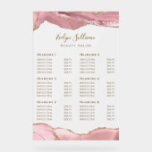 Roze Blush Agaat prijslijst Acryl Bord (Voorkant)