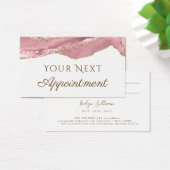 Roze Blush Agate Appointment Card Visitekaartje (Bureau)
