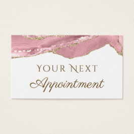 Roze Blush Agate Appointment Card Visitekaartje