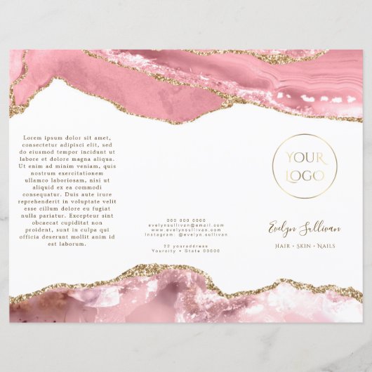 roze blush agate brochure (Voorkant)