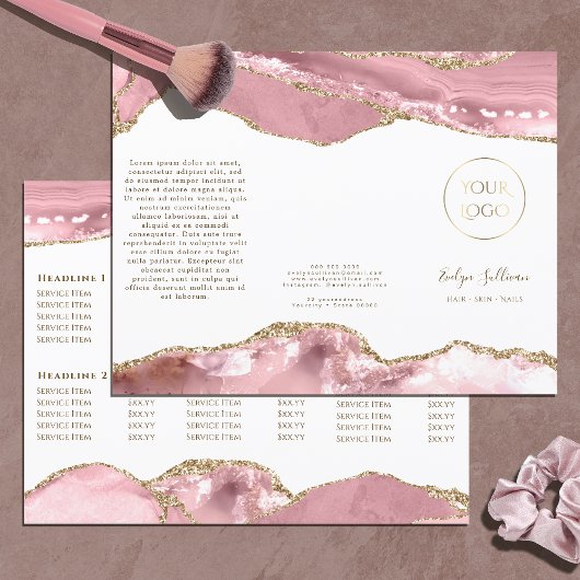 roze blush agate brochure
