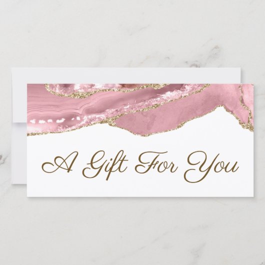 roze blush agate gift (Voorkant)