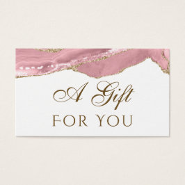 Roze Blush Agate Gift Kaart