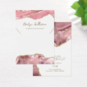 Roze blush agate ketting display kaart (Bureau)