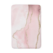 Roze Blush Agate met Gold Ribbon Elegant Badmat (Voorkant Verticaal)