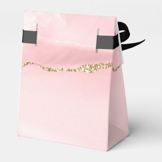 Roze Blush Agate met Gold Ribbon Elegant Bedankdoosjes (Achterkant)