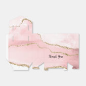 Roze Blush Agate met Gold Ribbon Elegant Bedankdoosjes (Uitgevouwen)