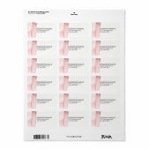 Roze Blush Agate met Gold Ribbon Elegant Etiket (Full Sheet)