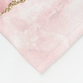Roze Blush Agate met Gold Ribbon Elegant Fleece Deken (Hoek)