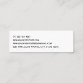 Roze Blush Agate met Gold Ribbon Elegant Mini Visitekaartje (Achterkant)