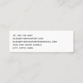 Roze Blush Agate met Gold Ribbon Elegant Mini Visitekaartje (Achterkant)