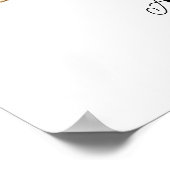 Roze Blush Agate met Gold Ribbon Elegant Poster (Hoek)