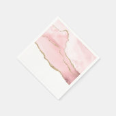 Roze Blush Agate met Gold Ribbon Elegant Servet (Hoek)