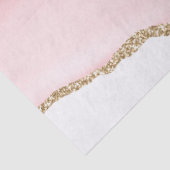 Roze Blush Agate met Gold Ribbon Elegant Tissuepapier (Detail)