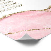 Roze Blush Agate Price List Poster (Hoek)