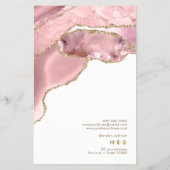 Roze blush agate prijslijst flyer (Achterkant)