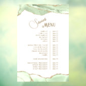 Roze Blush Agate Service Menu Raamsticker (Vel 3)