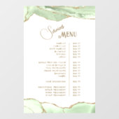 Roze Blush Agate Service Menu Raamsticker (Vel)