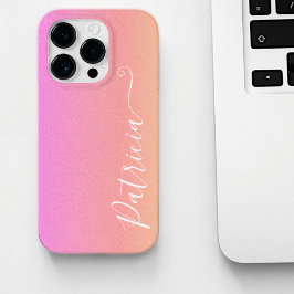 Roze Blush Airborstel achtergrond Gepersonaliseerd Case-Mate iPhone Case