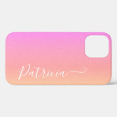 Roze Blush Airborstel achtergrond Gepersonaliseerd Case-Mate iPhone Case (Achterkant (horizontaal))