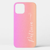 Roze Blush Airborstel achtergrond Gepersonaliseerd Case-Mate iPhone Case (Achterkant)