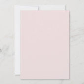 Roze Blush Aqua Ranunculus Eucalyptus Bruiloft Kaart (Achterkant)