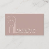Roze Blush Architecture Geometry Interior Designer Visitekaartje (Voorkant)