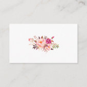 Roze Blush Baby shower Luier Raffle Ticket Kaart (Achterkant)