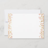 Roze Blush ballon Baby shower Hartelijk dank Bedankkaart (Achterkant)