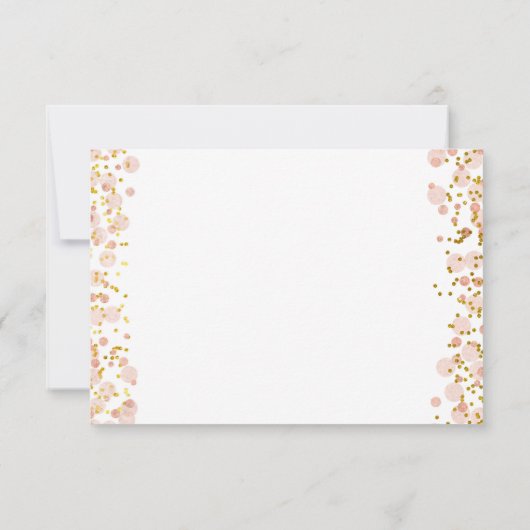 Roze Blush ballon Baby shower Hartelijk dank Bedankkaart (Achterkant)