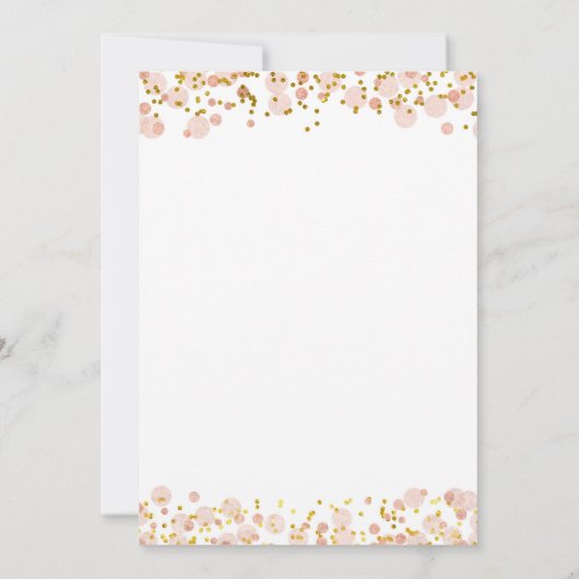 Roze Blush ballon Het is een meisje Baby shower Kaart (Achterkant)