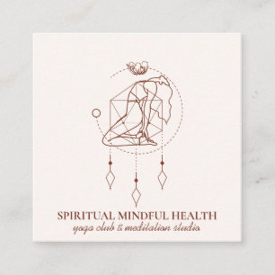 Roze Blush Beauty Meditation Chakra Yoga Coach Vierkante Visitekaartje