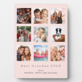 Roze 'Blush' Beste oma foto familie collage Fotoplaat (voorkant)
